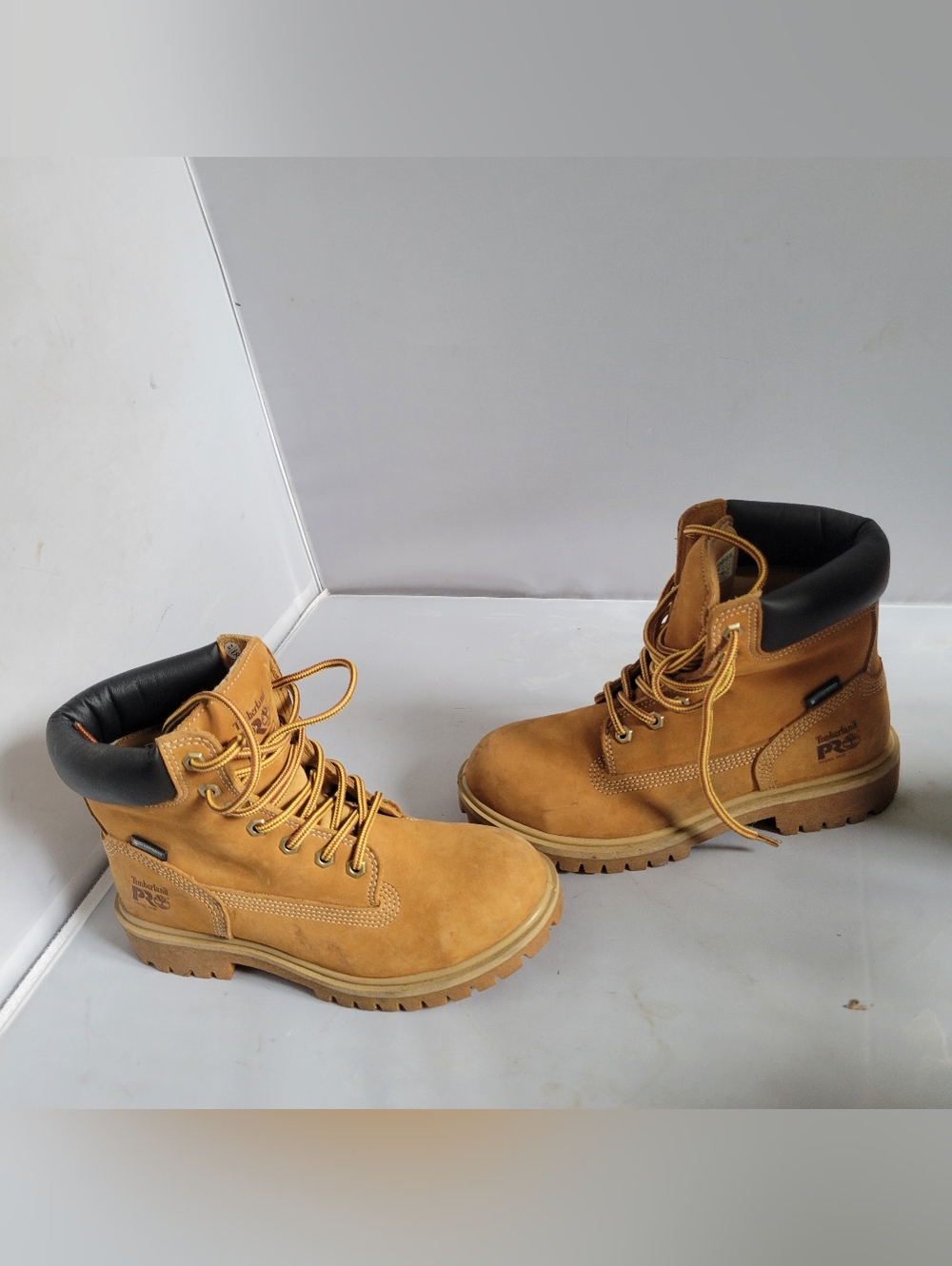 TIMBERLAND PRO 6-Inch Work Boot: Women's, Size 6, Tan, Steel Toe Cap,leather